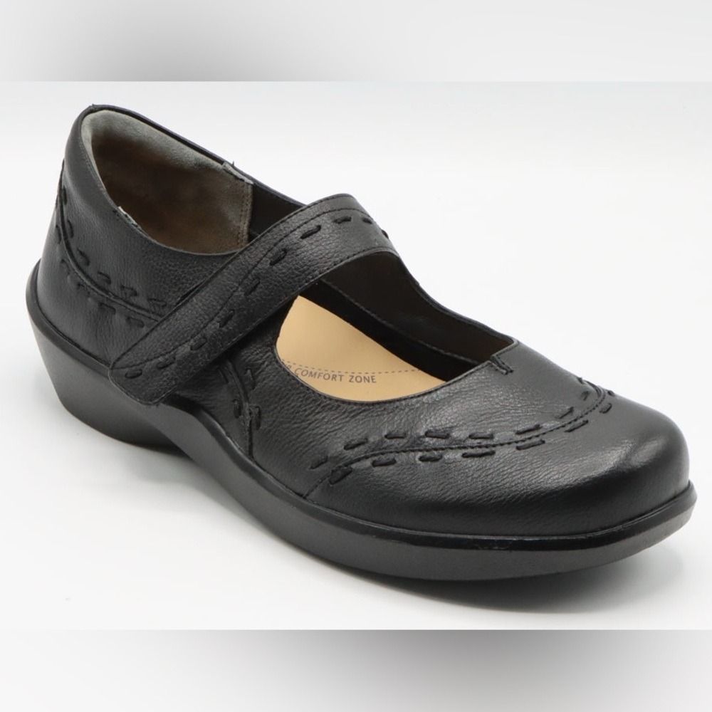 Ziera Super Support Gummibear Mary Jane Comfort Shoe‎ Black Leather Size 40 XW